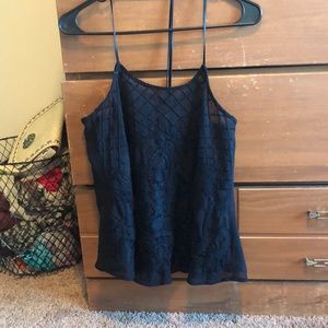 Black beaded tank top